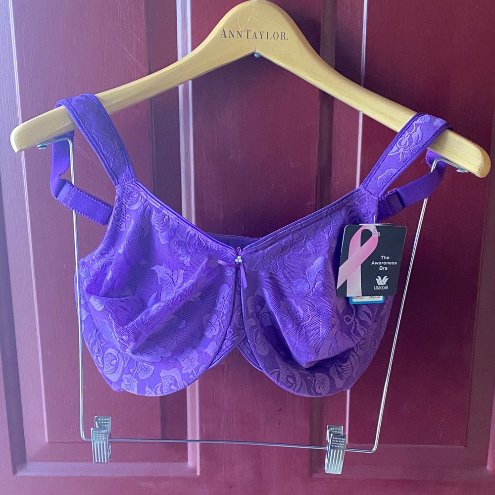 Wacoal Purple Floral Lace Bra